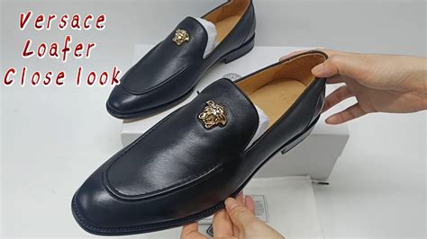 mens versace loafers|medusa apron toe loafer men.